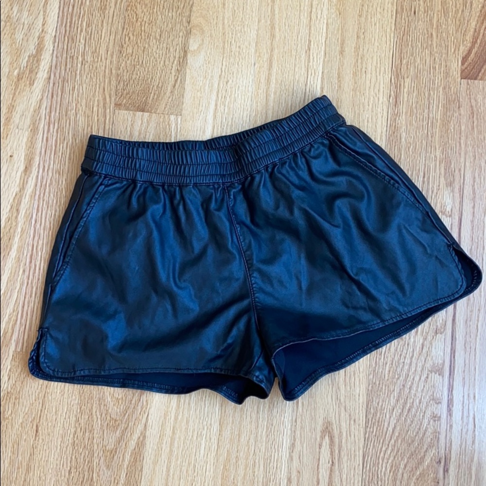Pleather shorts!